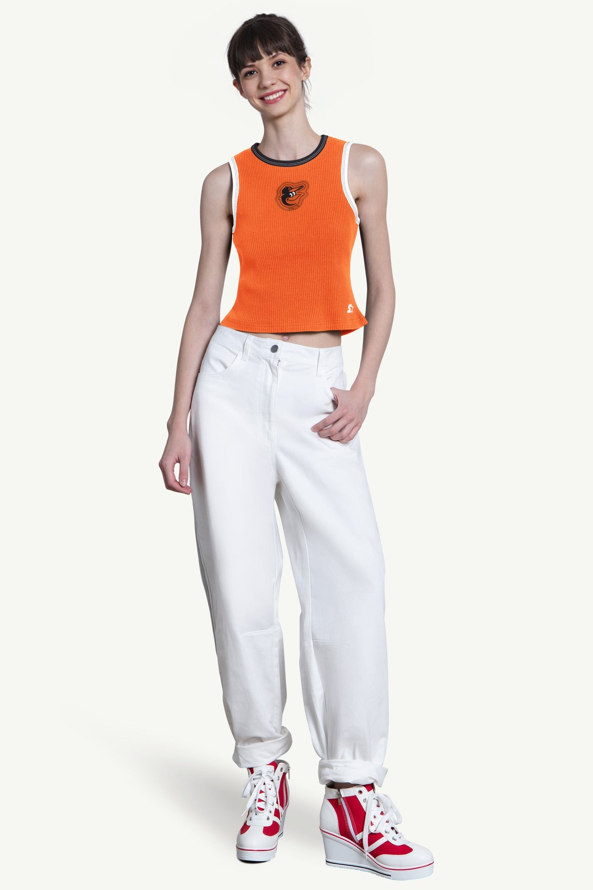 Starter Deals | WOMENS BALTIMORE ORIOLES PLAY THE BALL CROP TANK