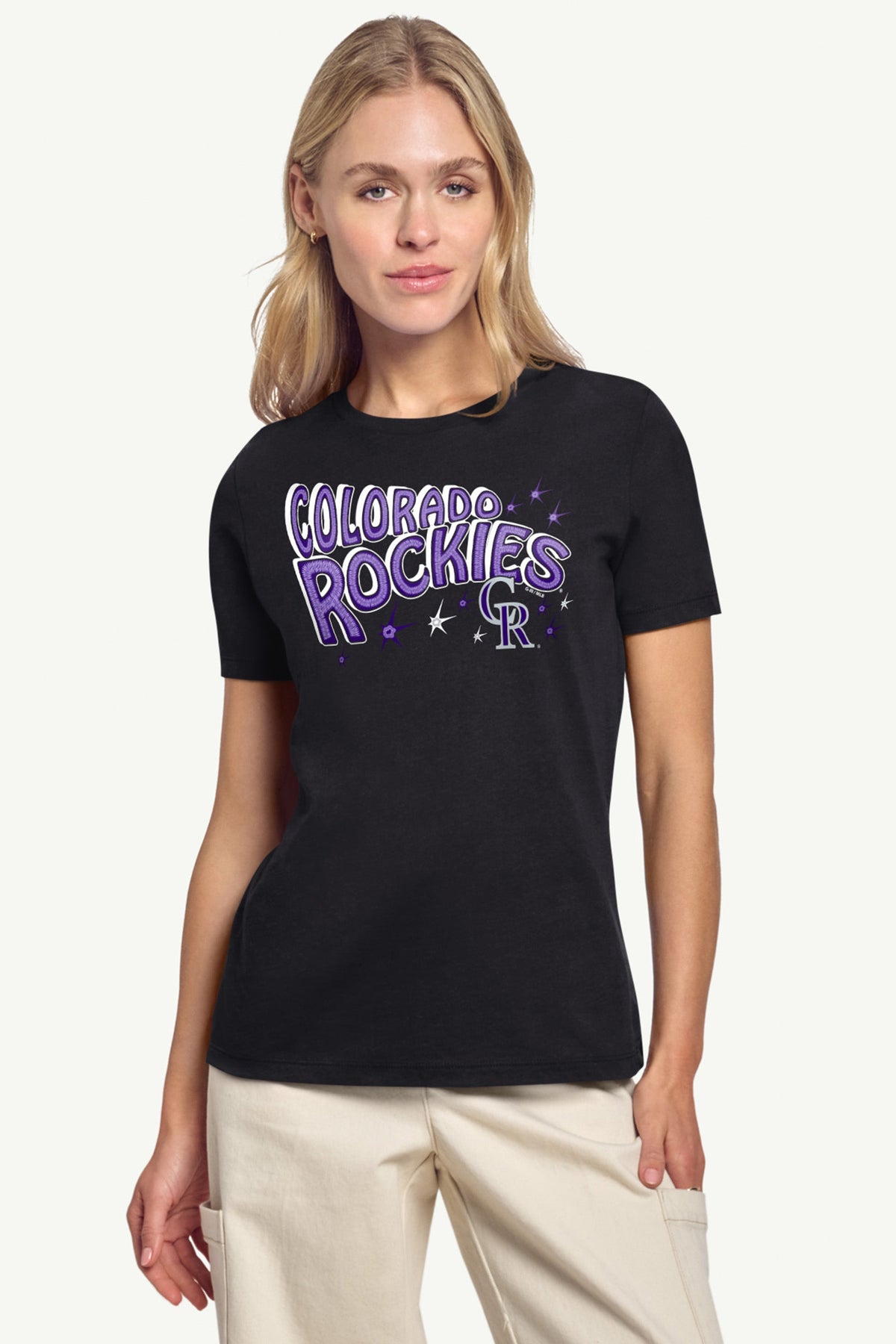 Starter Signature | WOMENS COLORADO ROCKIES FIREWORKS T SHIRT