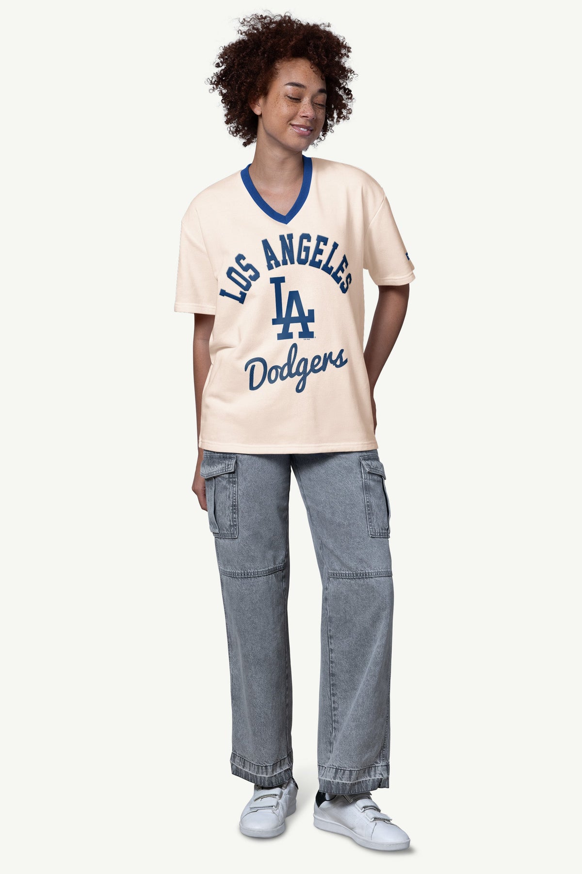 Starter Popular | WOMENS LOS ANGELES DODGERS V-NECK T SHIRT