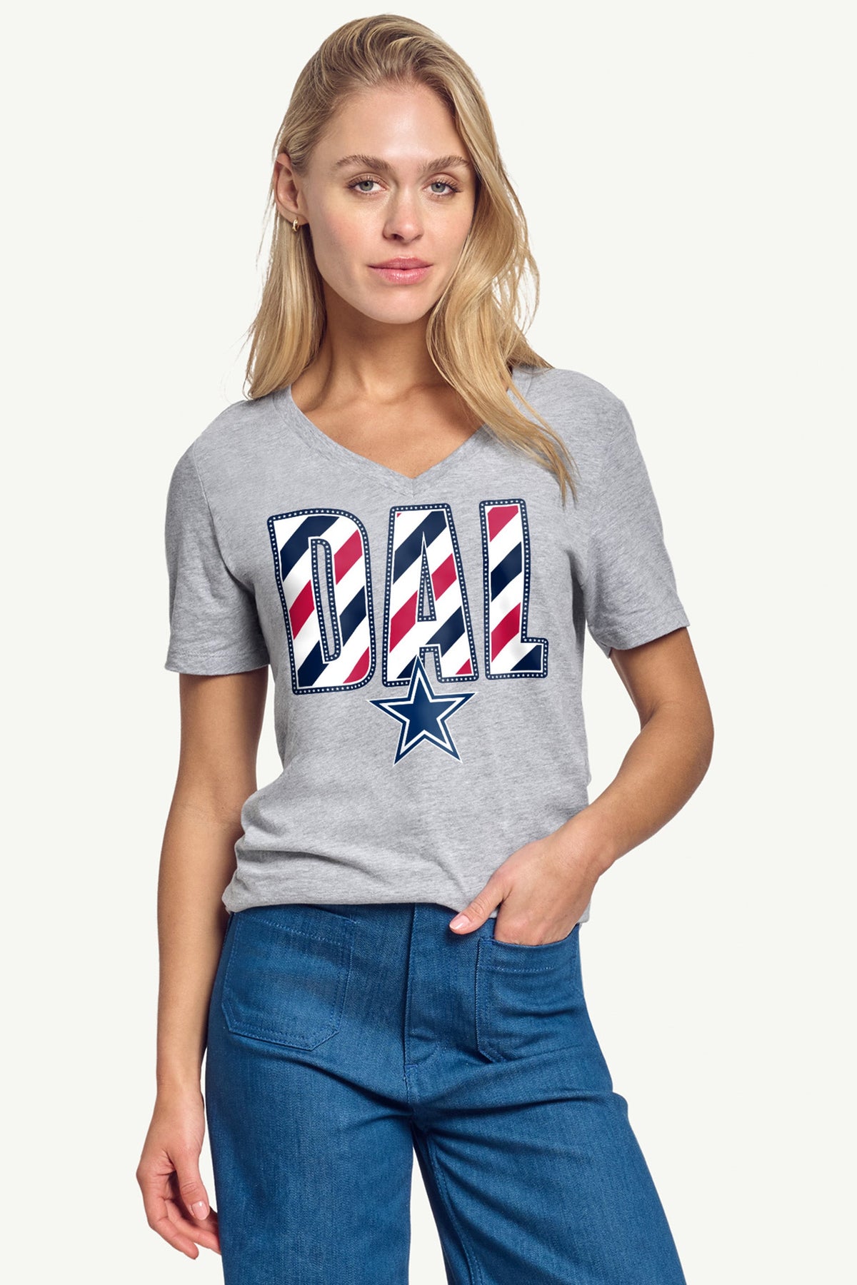 Starter Everyday | WOMENS DALLAS COWBOYS STARS AND STRIPES V NECK T SHIRT