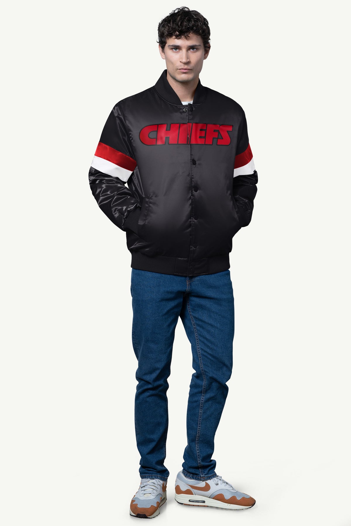 Starter Quality | MENS KANSAS CITY CHIEFS SATIN VARSITY JACKET