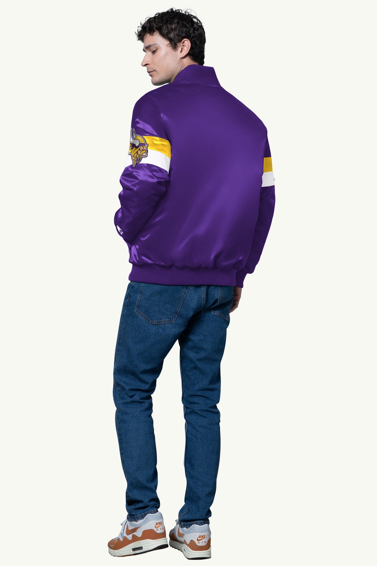 Starter Trending | MENS MINNESOTA VIKINGS TRIPLE OPTION SATIN VARSITY JACKET