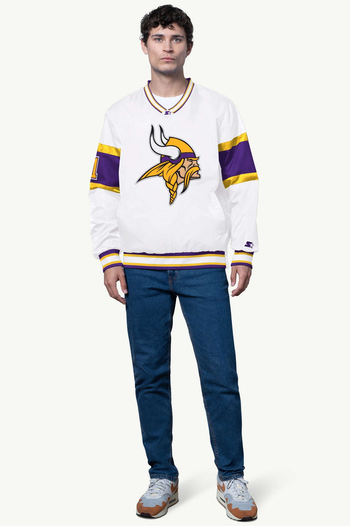 Starter New | MENS MINNESOTA VIKINGS SIGNAL COLLAR PULLOVER
