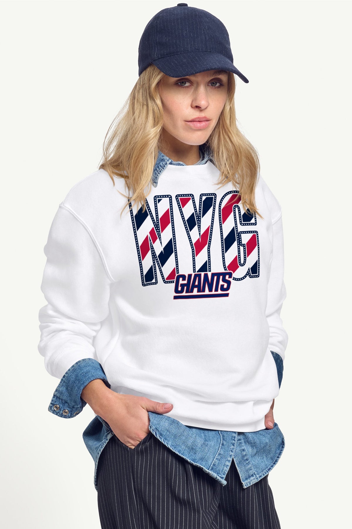 Starter Exclusive | WOMENS NEW YORK GIANTS STARS AND STRIPES SWEATSHIRT