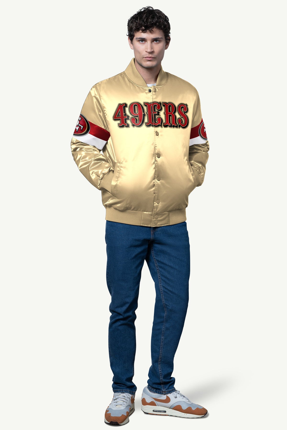 Starter Hot Sale | MENS SAN FRANCISCO 49ERS SATIN VARSITY JACKET
