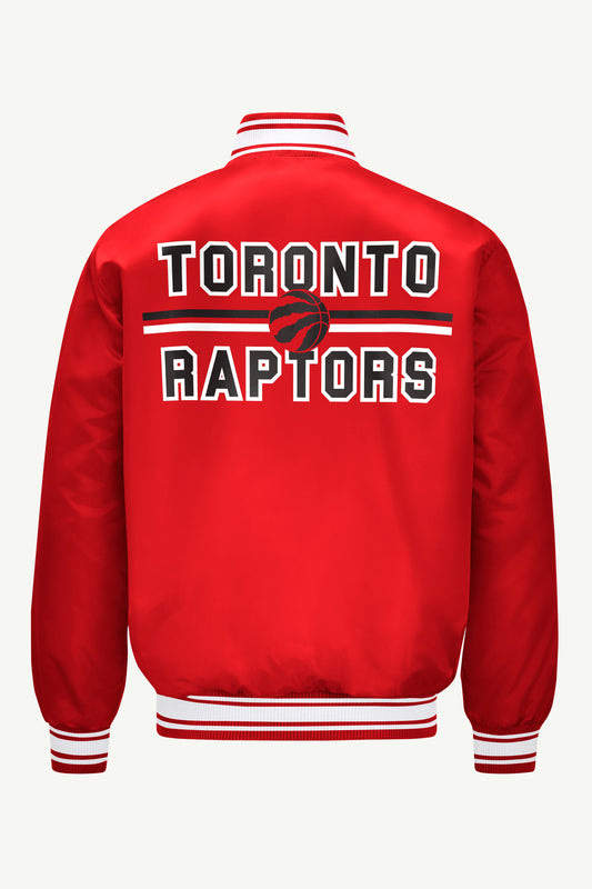 Starter Signature | MENS TORONTO RAPTORS MESH LOOK SATIN VARSITY JACKET