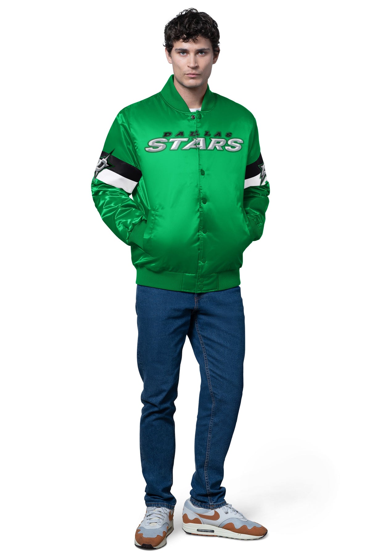 Starter Great Value | MENS DALLAS STARS TRIPLE OPTION SATIN VARSITY JACKET