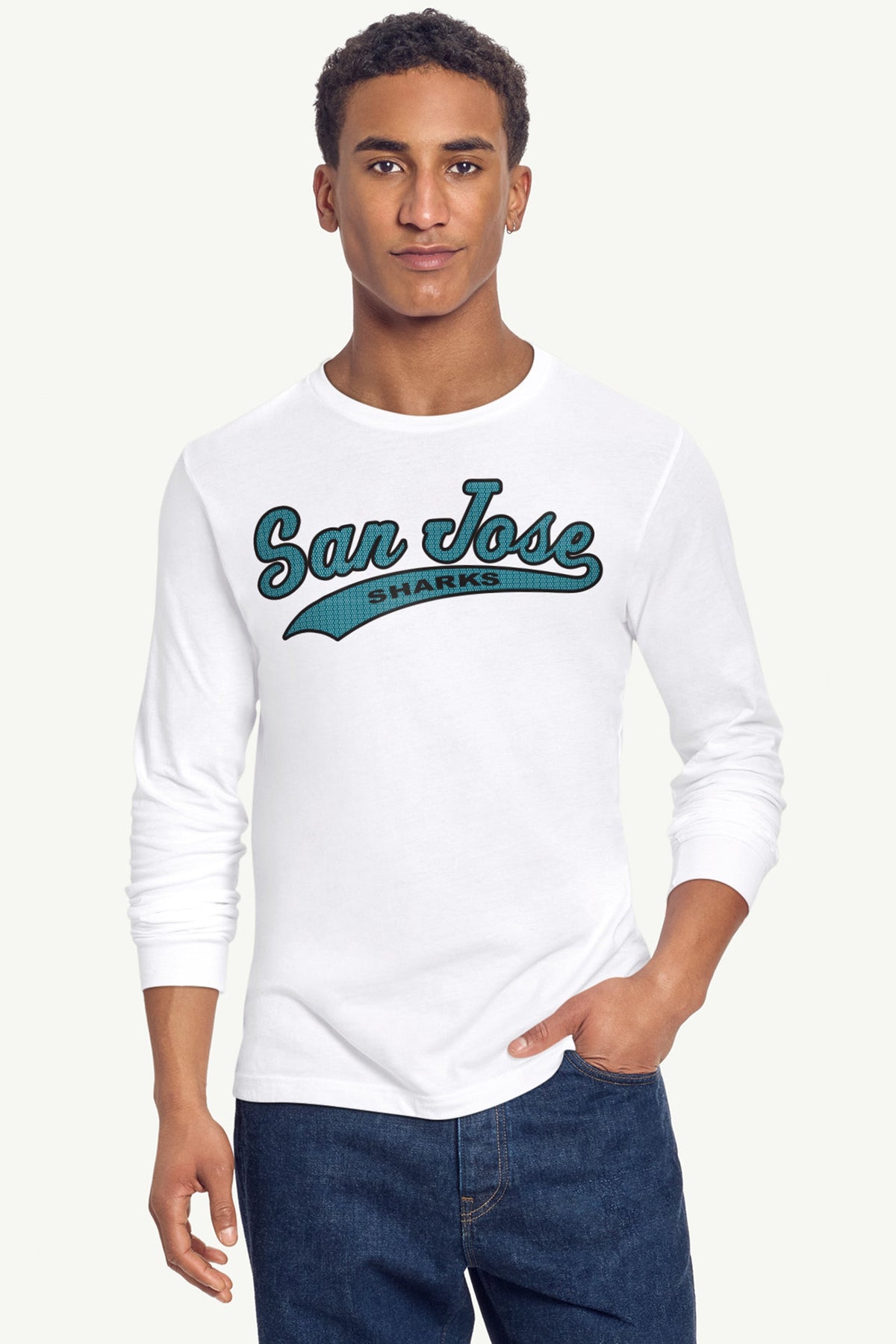 Starter Exclusive | MENS SAN JOSE SHARKS TAILSWEEP LONG SLEEVE T SHIRT