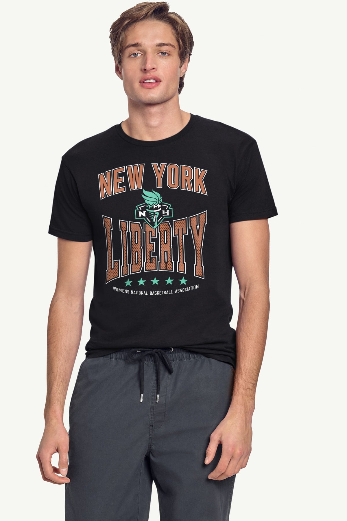 Starter Popular | MENS WNBA NEW YORK LIBERTY CENTER SQUEEZE T SHIRT