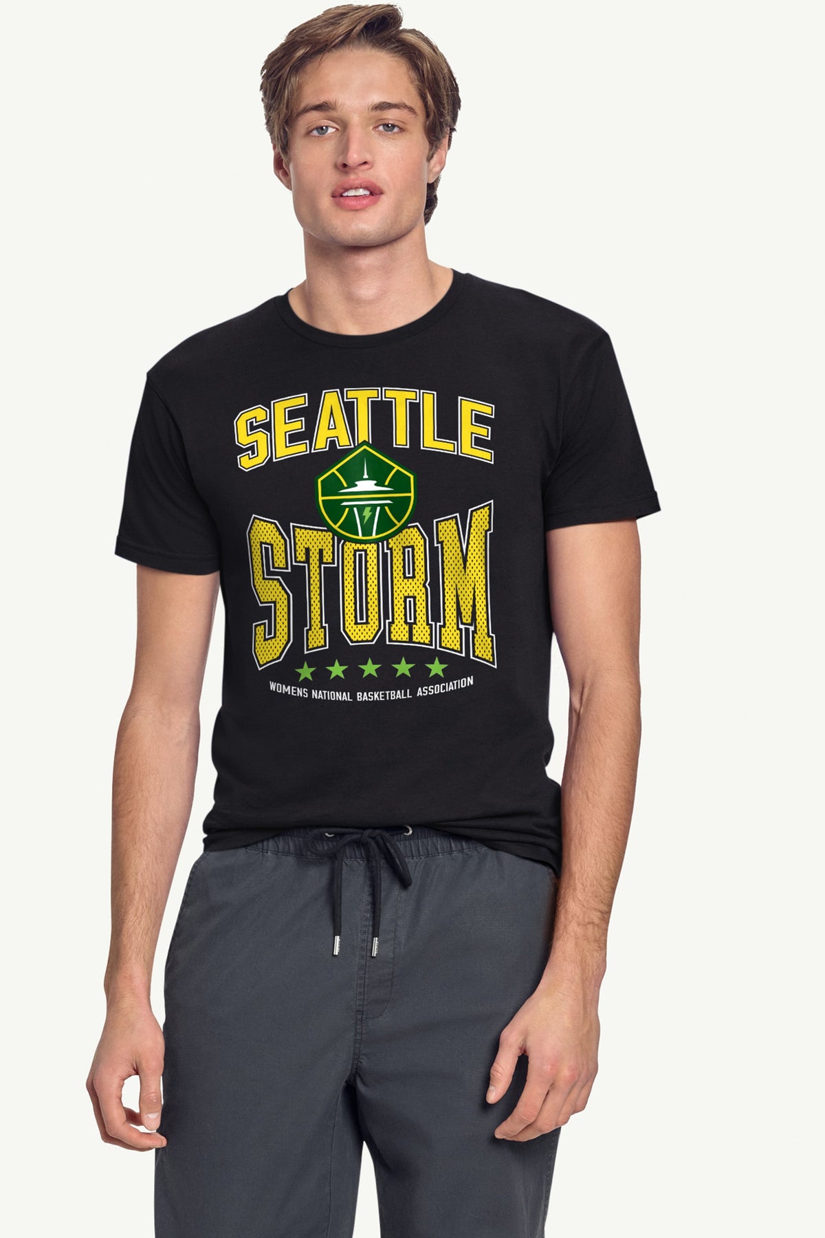Starter New | MENS WNBA SEATTLE STORM CENTER SQUEEZE T SHIRT