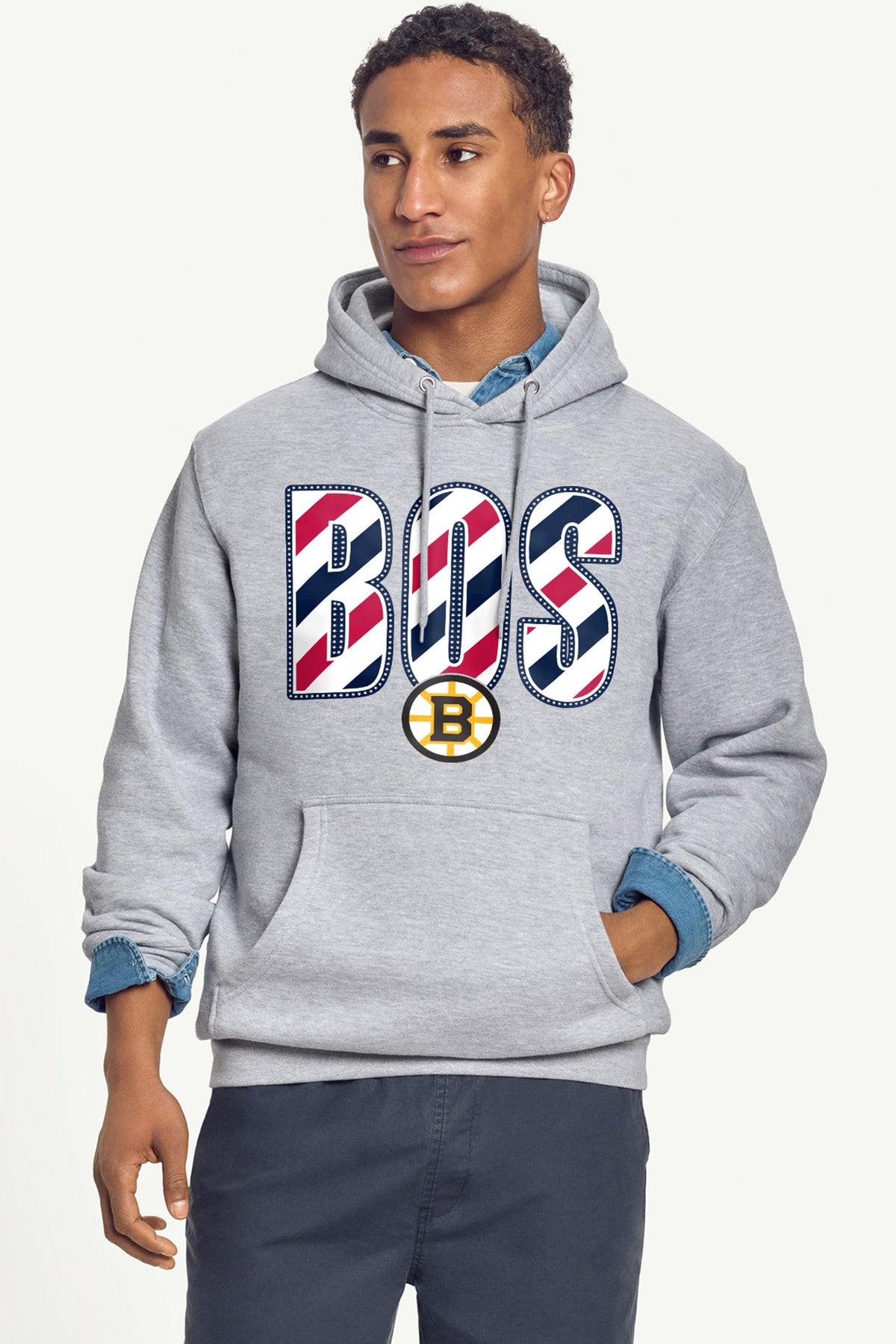 Starter Premium | MENS BOSTON BRUINS STARS AND STRIPES HOODIE