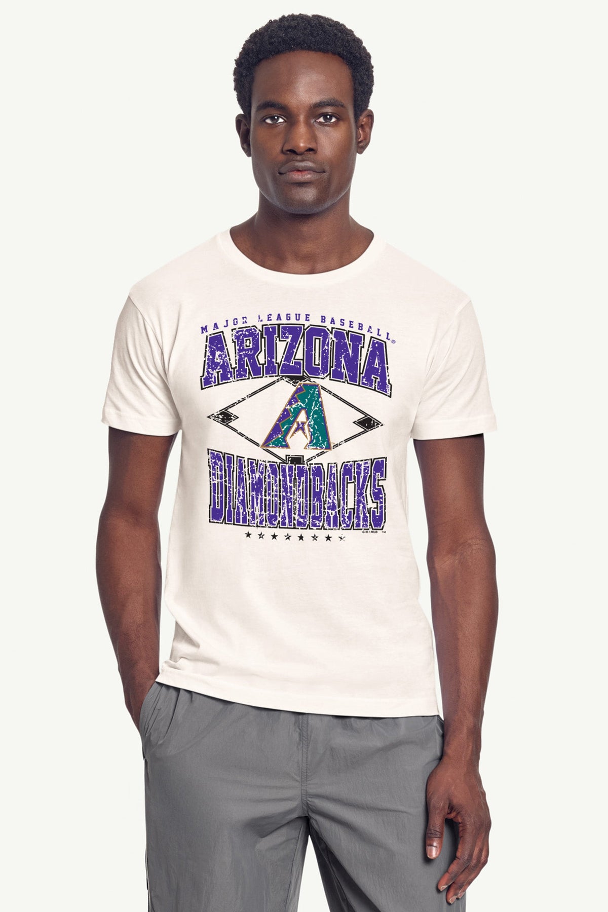 Starter Everyday | MENS ARIZONA DIAMONDBACKS DISTRESSED COOPERSTOWN DIAMOND SHORT SLEEVE T SHIRT