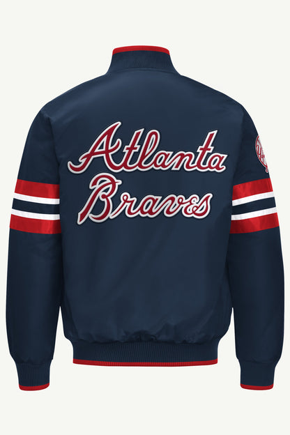 Starter Quality | MENS ATLANTA BRAVES SATIN VARSITY JACKET