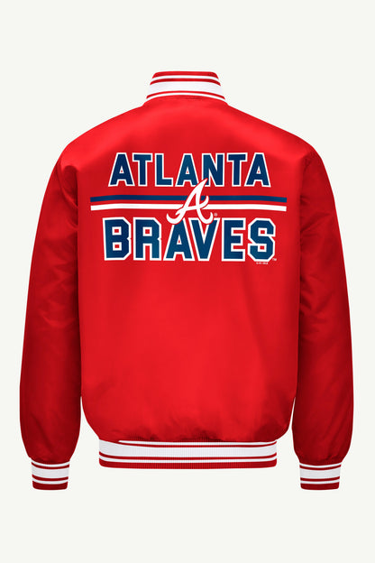 Starter Customer Favorite | MENS ATLANTA BRAVES SATIN VARSITY JACKET
