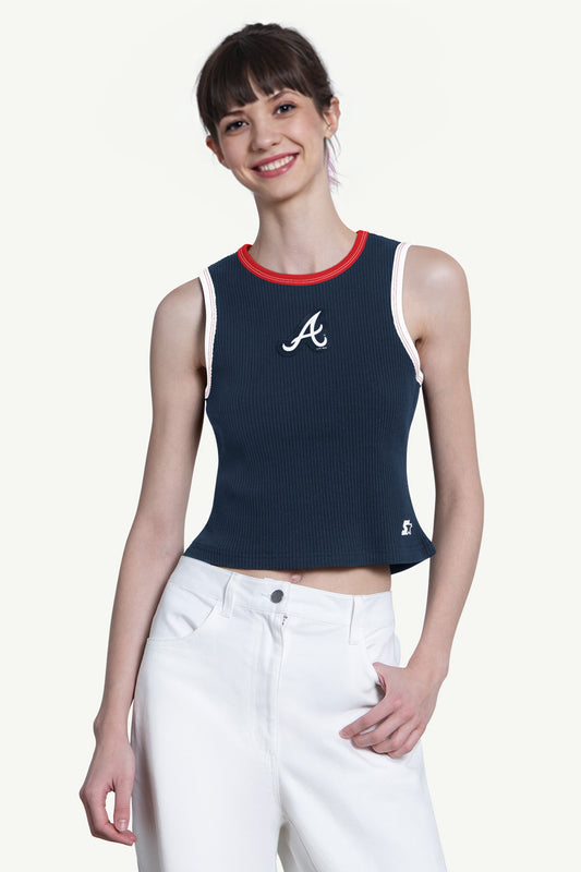 Starter Classic | WOMENS ATLANTA BRAVES PLAY THE BALL CROP TANK