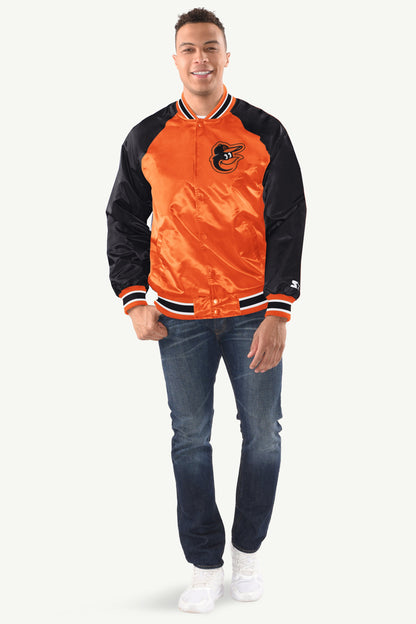 Starter Featured | MENS BALTIMORE ORIOLES INDUCTEE SATIN VARSITY JACKET
