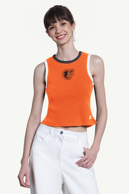 Starter Deals | WOMENS BALTIMORE ORIOLES PLAY THE BALL CROP TANK