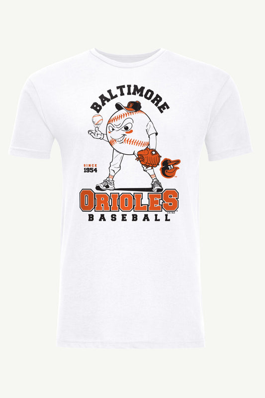 Starter Recommended | MENS BALTIMORE ORIOLES BASEBALL CHARACTER SHORT SLEEVE T SHIRT