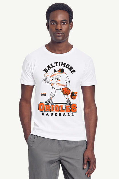 Starter Recommended | MENS BALTIMORE ORIOLES BASEBALL CHARACTER SHORT SLEEVE T SHIRT