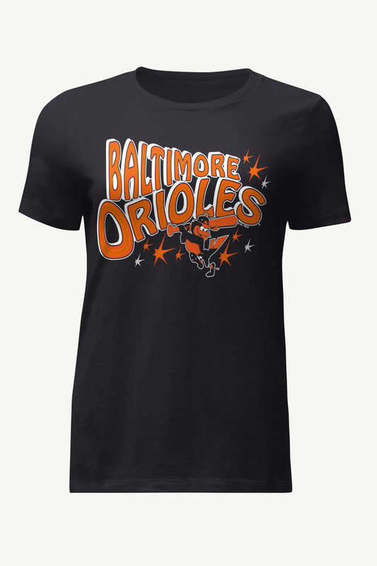 Starter Recommended | WOMENS BALTIMORE ORIOLES FIREWORKS T SHIRT