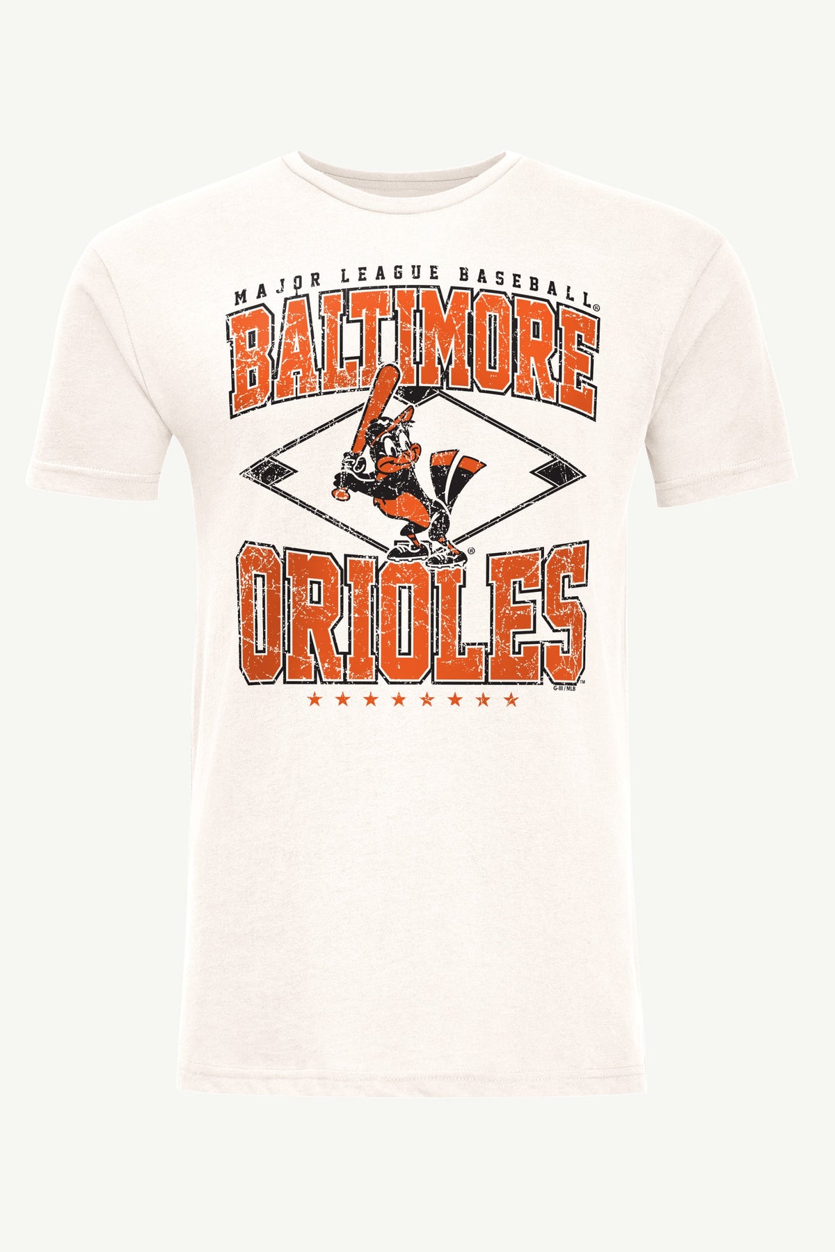 Starter Great Value | MENS BALTIMORE ORIOLES DISTRESSED COOPERSTOWN DIAMOND SHORT SLEEVE T SHIRT