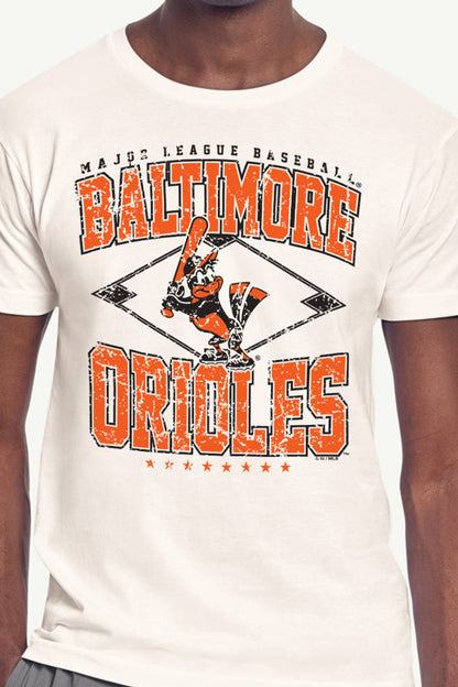 Starter Great Value | MENS BALTIMORE ORIOLES DISTRESSED COOPERSTOWN DIAMOND SHORT SLEEVE T SHIRT