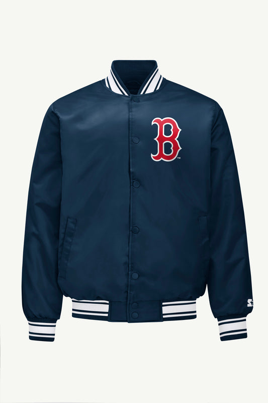 Starter Exclusive | MENS BOSTON RED SOX PRINTED HOMEPLATE SATIN VARSITY JACKET