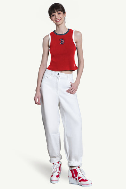 Starter Premium | WOMENS BOSTON RED SOX PLAY THE BALL CROP TANK