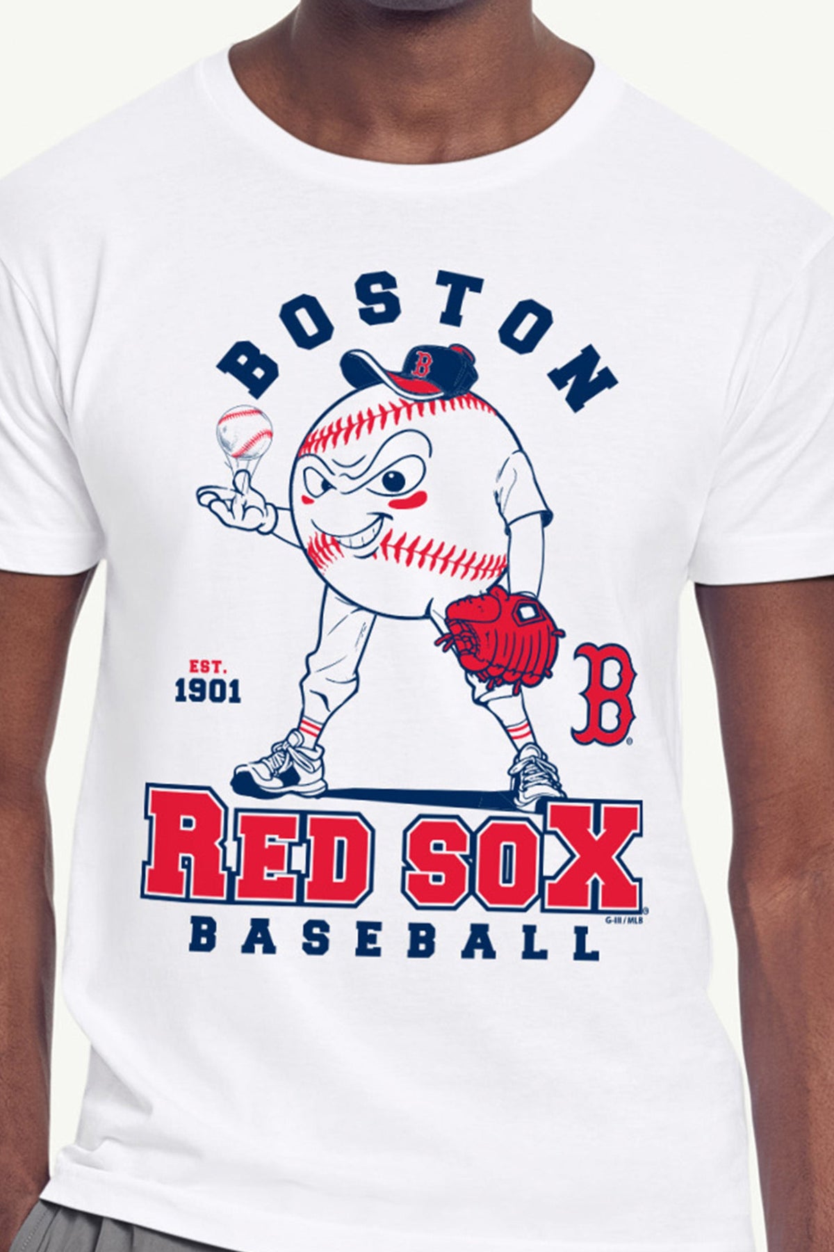 Starter Deals | MENS BOSTON RED SOX BASEBALL CHARACTER SHORT SLEEVE T SHIRT