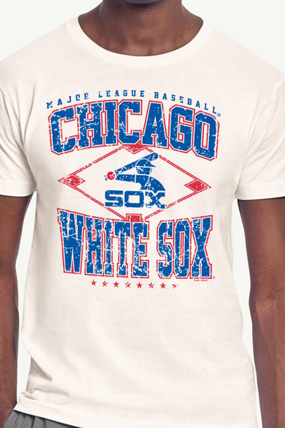 Starter Popular | MENS CHICAGO WHITE SOX DISTRESSED COOPERSTOWN DIAMOND SHORT SLEEVE T SHIRT