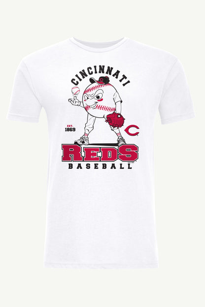 Starter Discount | MENS CINCINNATI REDS BASEBALL CHARACTER SHORT SLEEVE T SHIRT