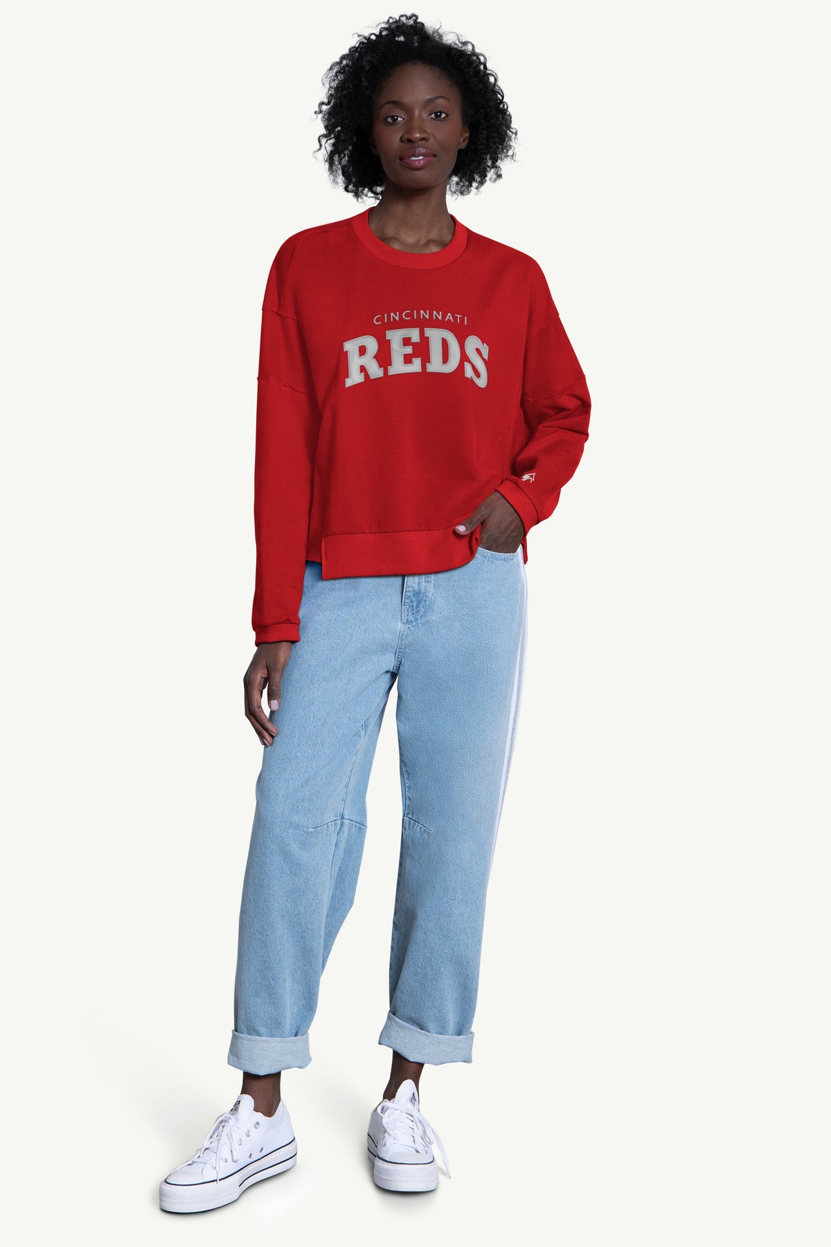 Starter Smart Buy | WOMENS CINCINNATI REDS CREW NECK SWEATSHIRT