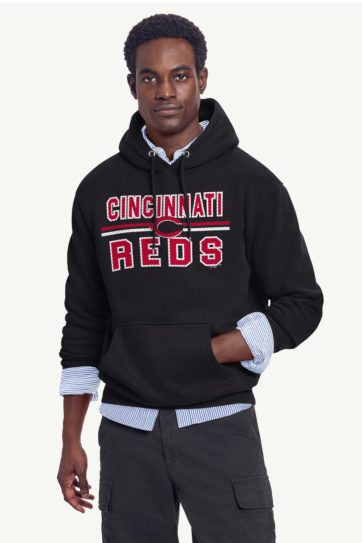 Starter Sale | MENS CINCINNATI REDS MESH LOOK HOODIE