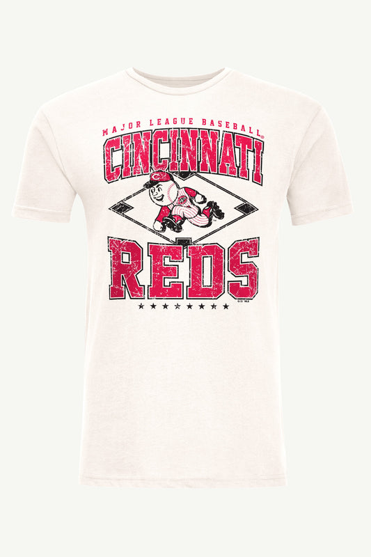 Starter Essential | MENS CINCINNATI REDS DISTRESSED COOPERSTOWN DIAMOND SHORT SLEEVE T SHIRT