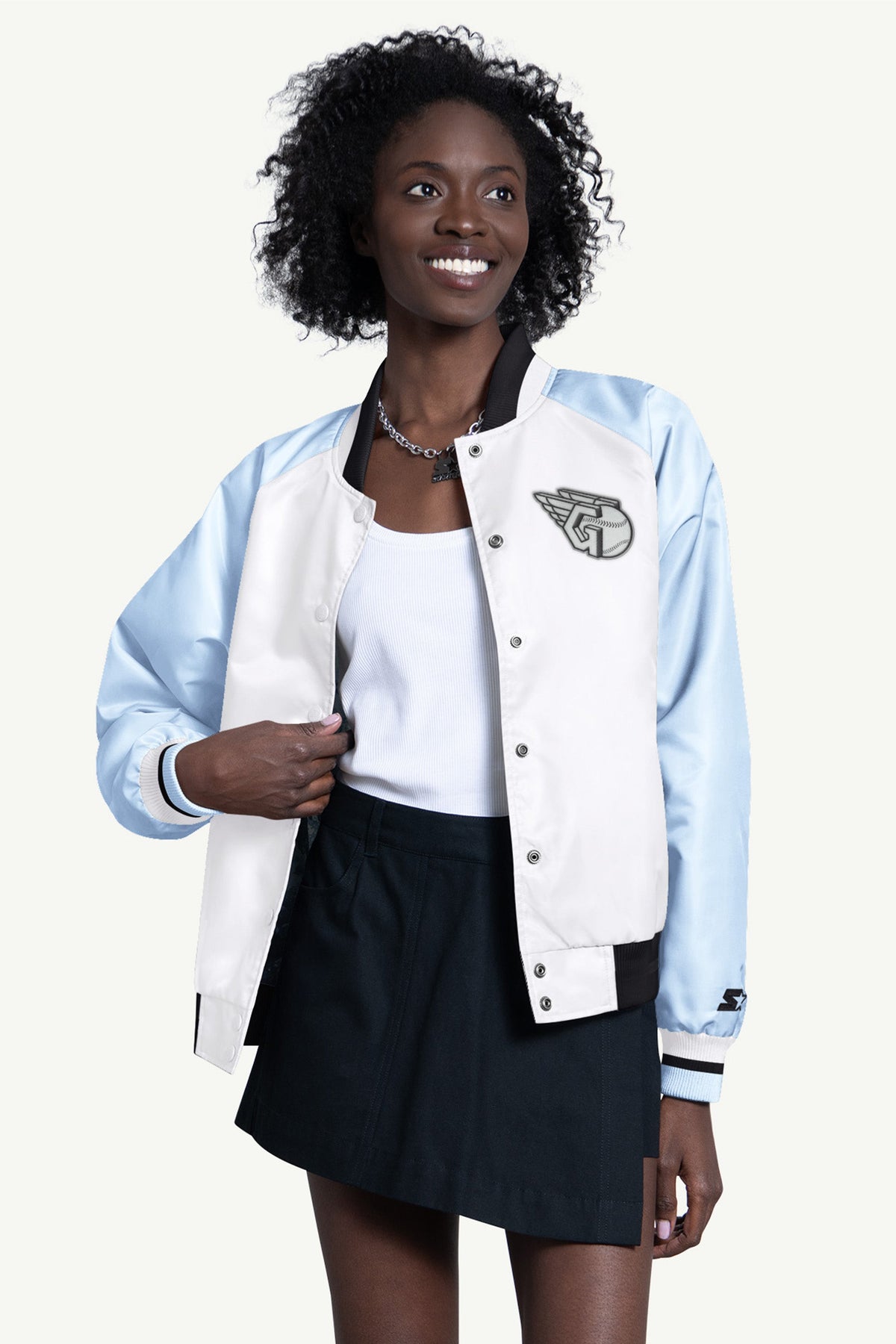 Starter Special Offer | WOMENS CLEVELAND GUARDIANS BLITZ VARSITY JACKET