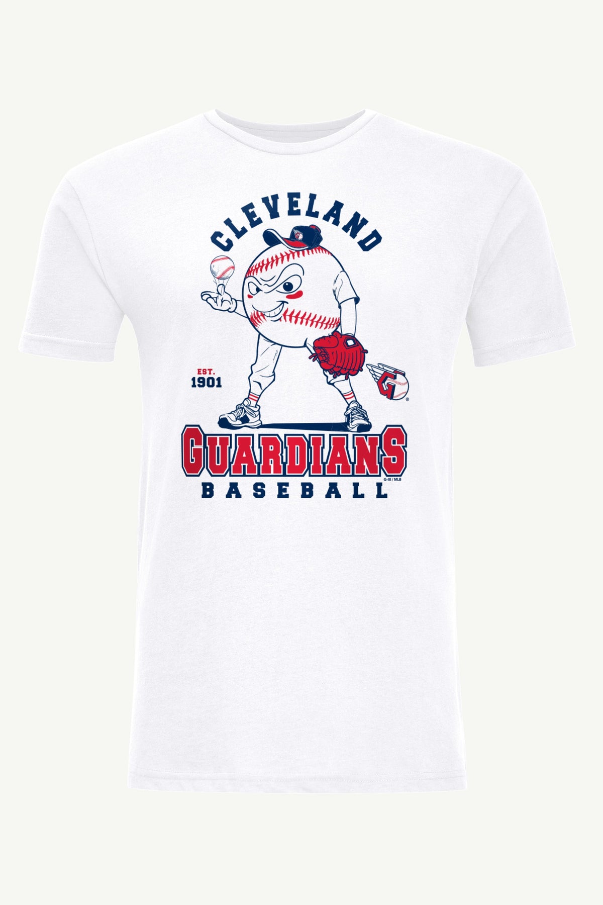 Starter Top Pick | MENS CLEVELAND GUARDIANS BASEBALL CHARACTER SHORT SLEEVE T SHIRT