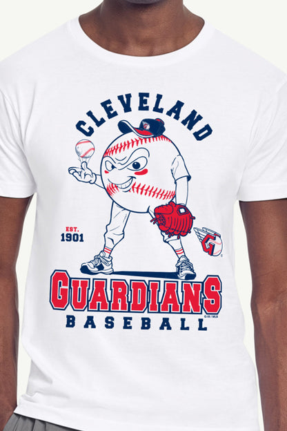 Starter Top Pick | MENS CLEVELAND GUARDIANS BASEBALL CHARACTER SHORT SLEEVE T SHIRT