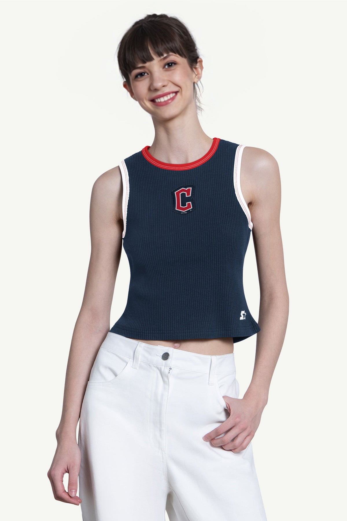 Starter Classic | WOMENS CLEVELAND GUARDIANS PLAY THE BALL CROP TANK