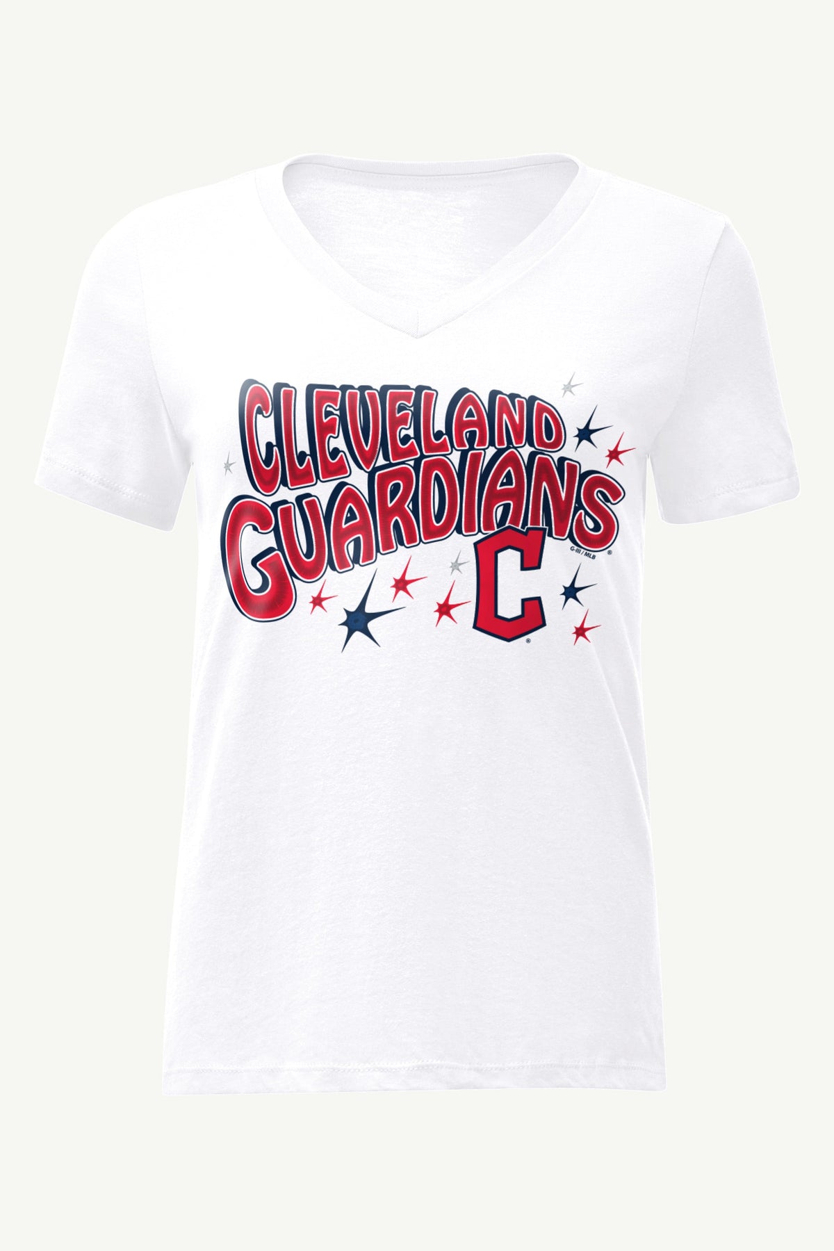 Starter Top Pick | WOMENS CLEVELAND GUARDIANS FIREWORKS V NECK T SHIRT