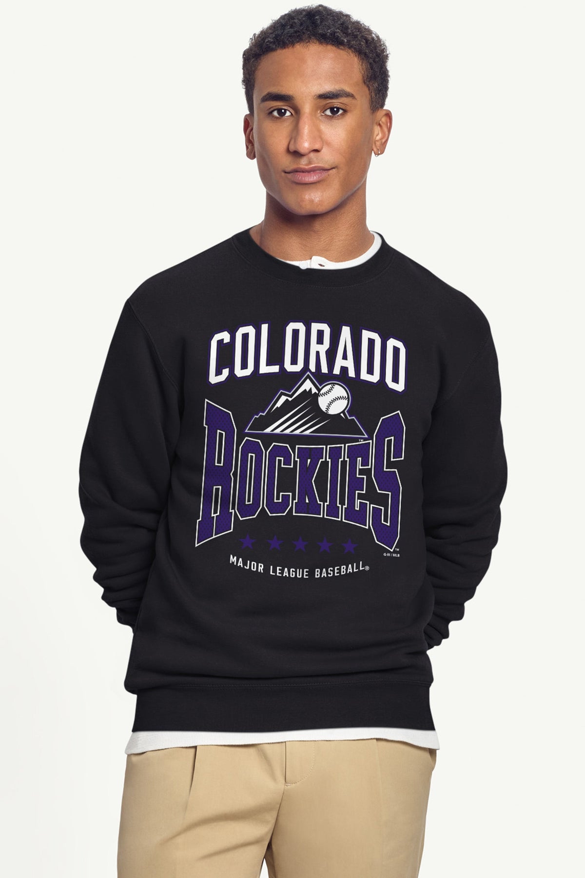 Starter Best Seller | MENS COLORADO ROCKIES CENTER SQUEEZE SWEATSHIRT