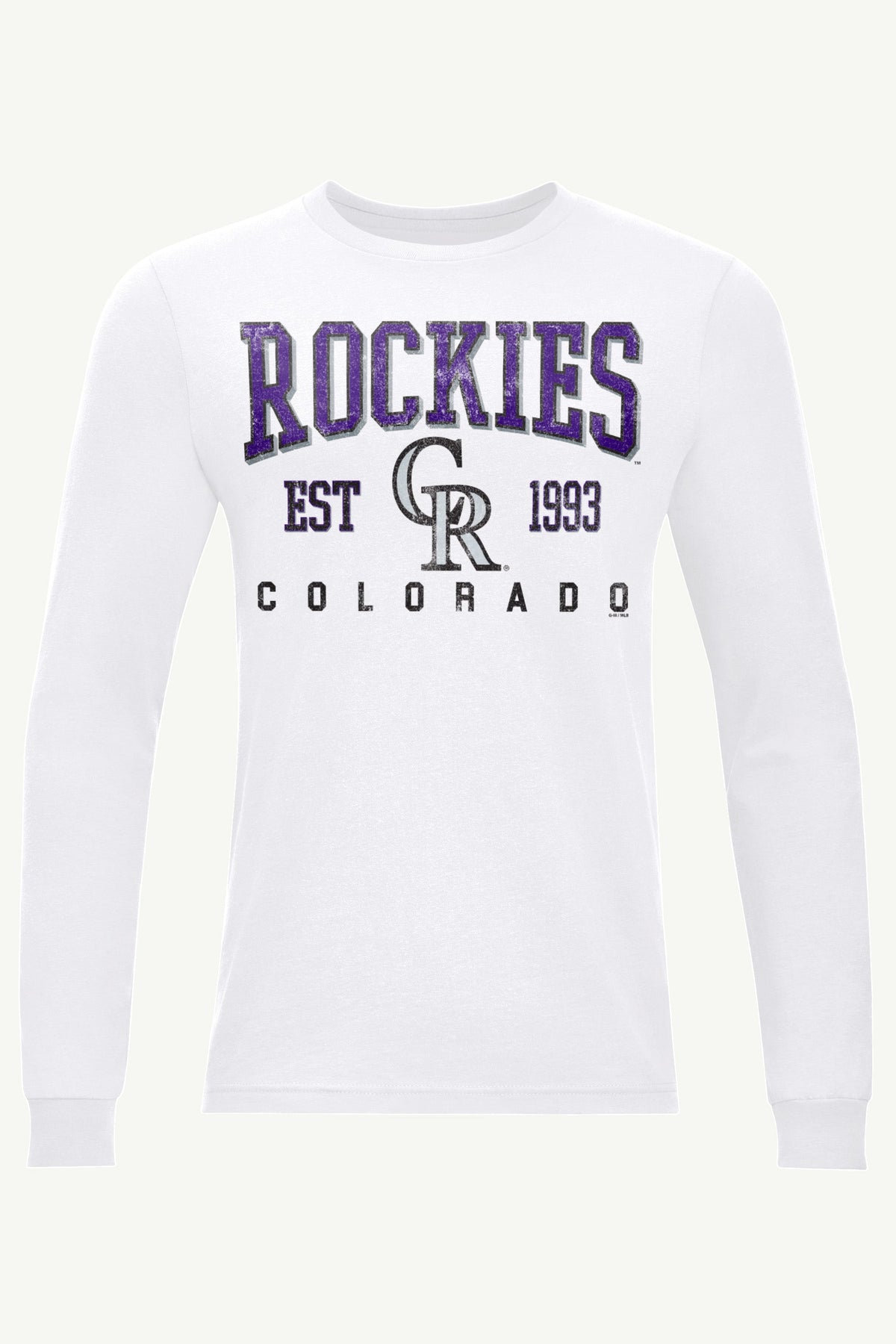 Starter Recommended | MENS COLORADO ROCKIES RETRO LONG SLEEVE T SHIRT