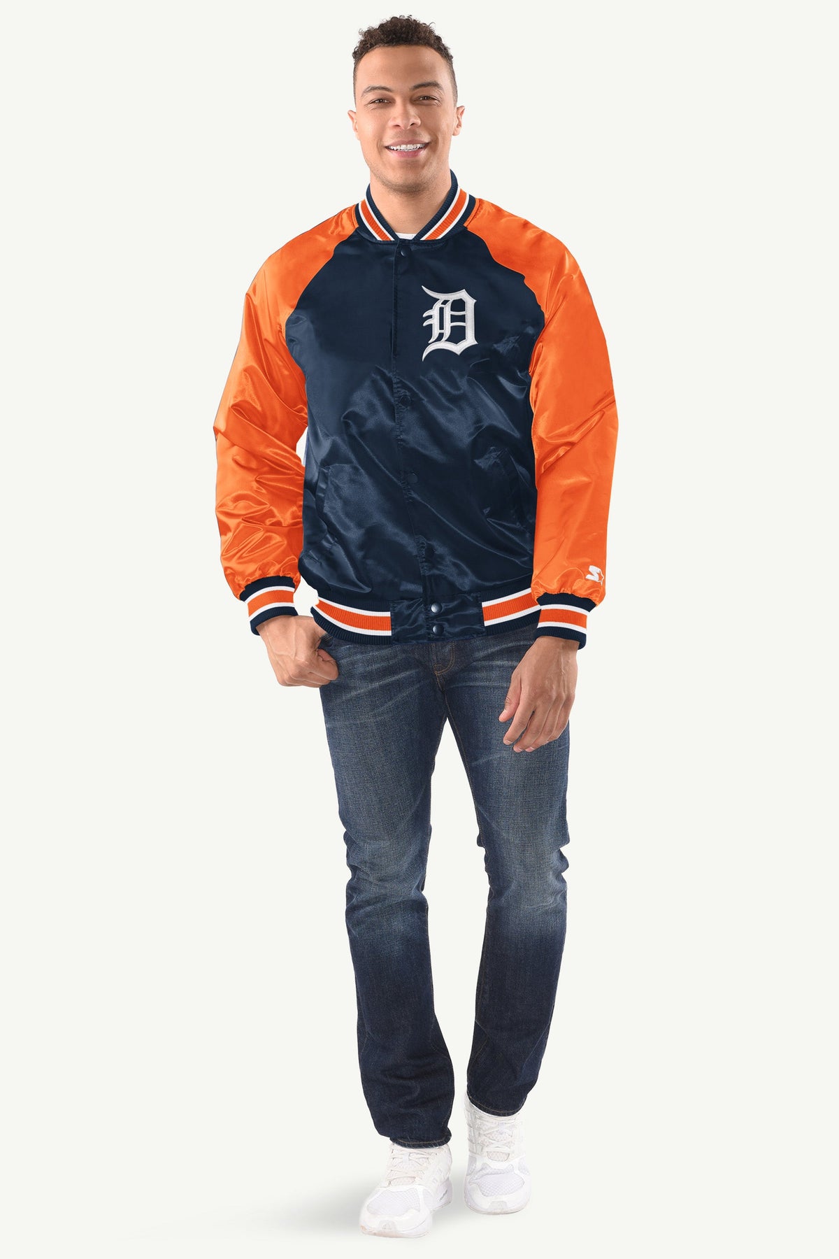 Starter Customer Favorite | MENS DETROIT TIGERS INDUCTEE SATIN VARSITY JACKET