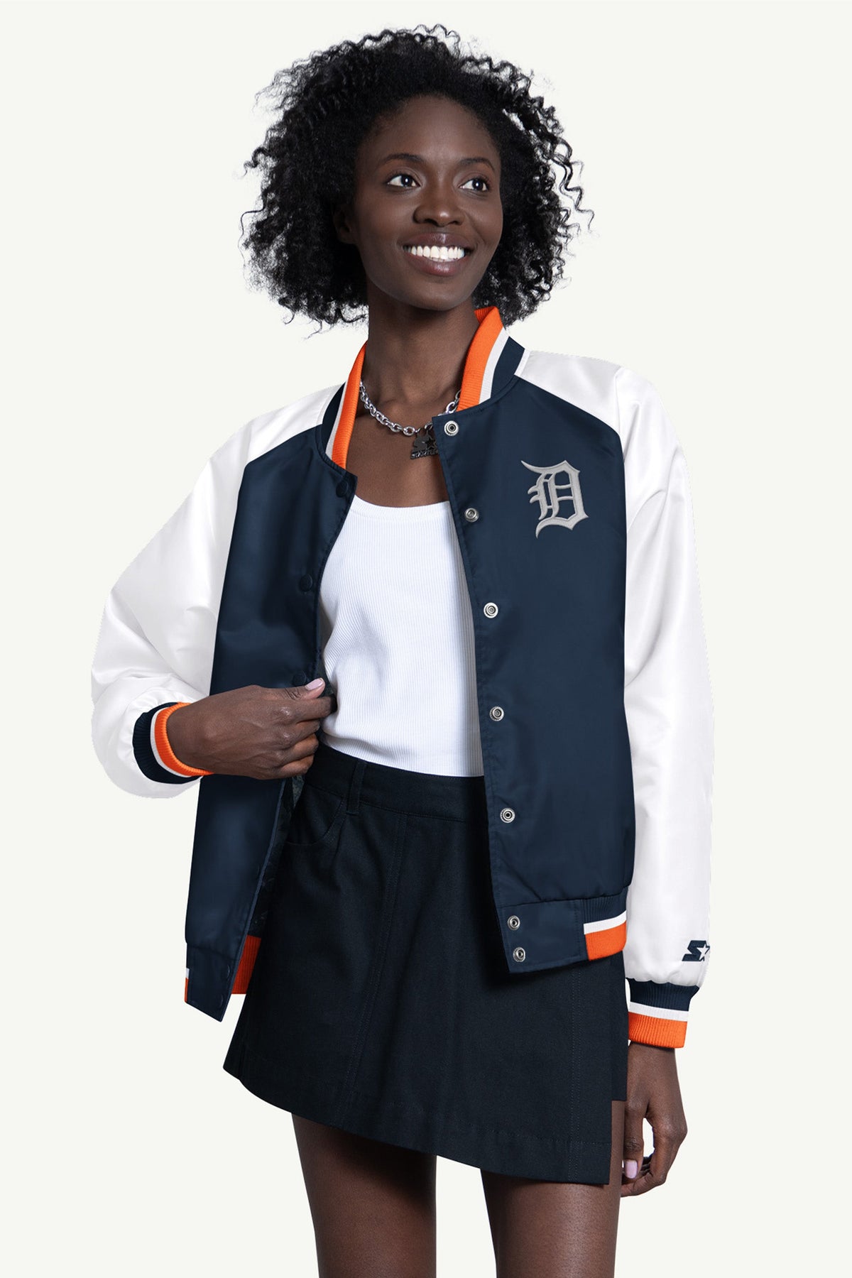 Starter Recommended | WOMENS DETROIT TIGERS BLITZ VARSITY JACKET