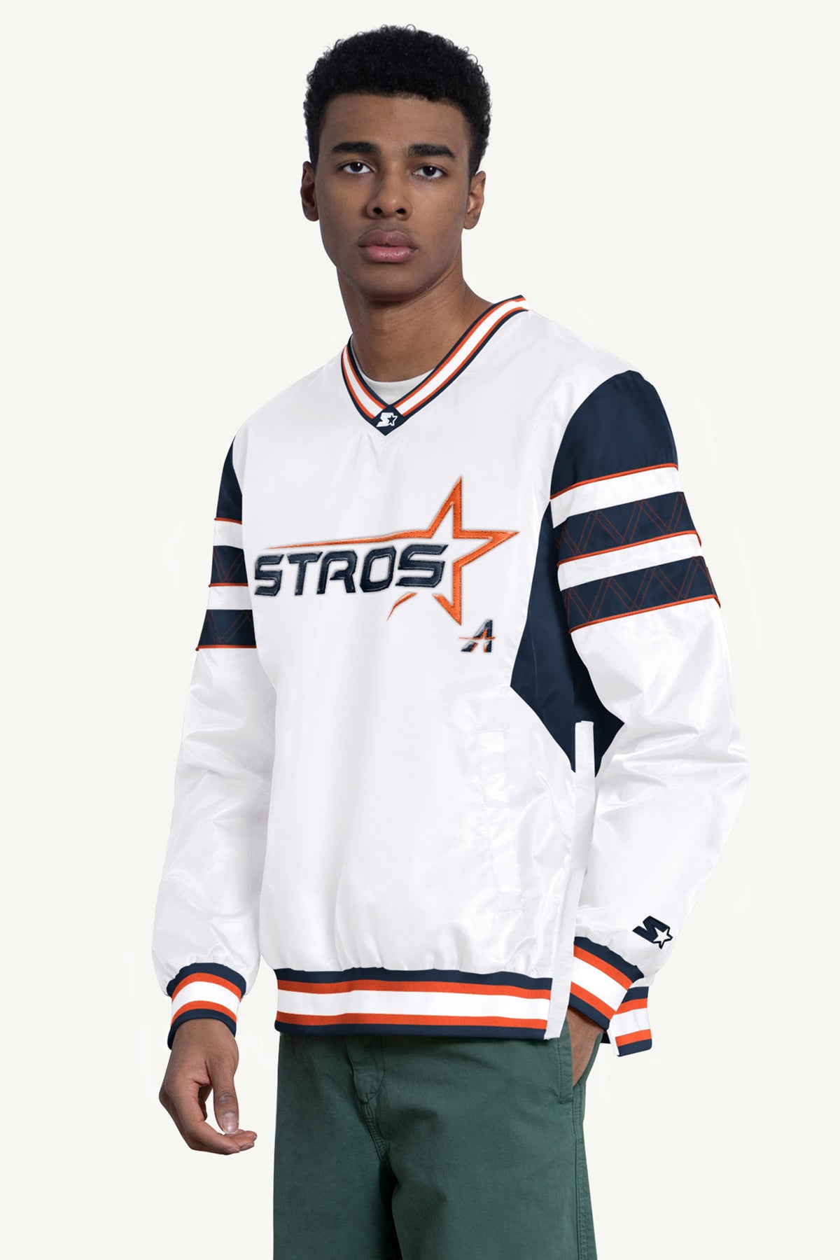 Starter Exclusive | MENS HOUSTON ASTROS ENFORCER V-NECK PULLOVER JACKET