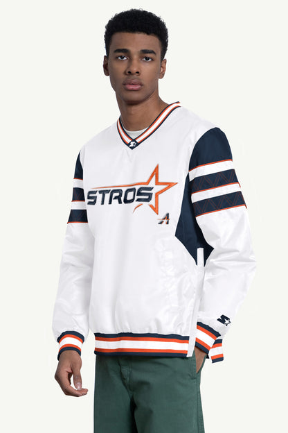 Starter Exclusive | MENS HOUSTON ASTROS ENFORCER V-NECK PULLOVER JACKET