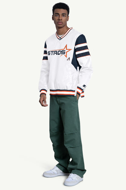 Starter Exclusive | MENS HOUSTON ASTROS ENFORCER V-NECK PULLOVER JACKET