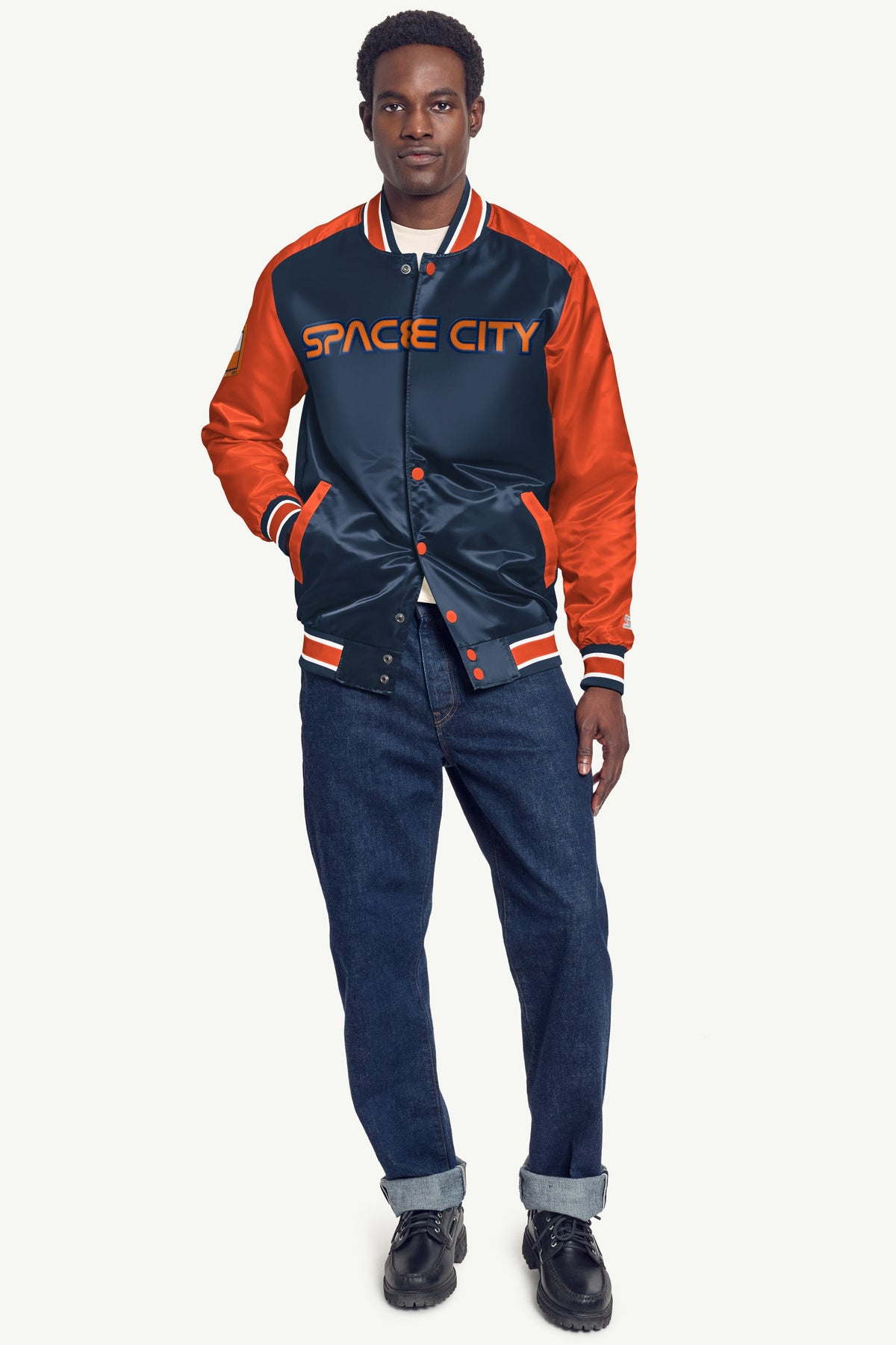 Starter Value | MENS HOUSTON ASTROS SATIN VARSITY JACKET