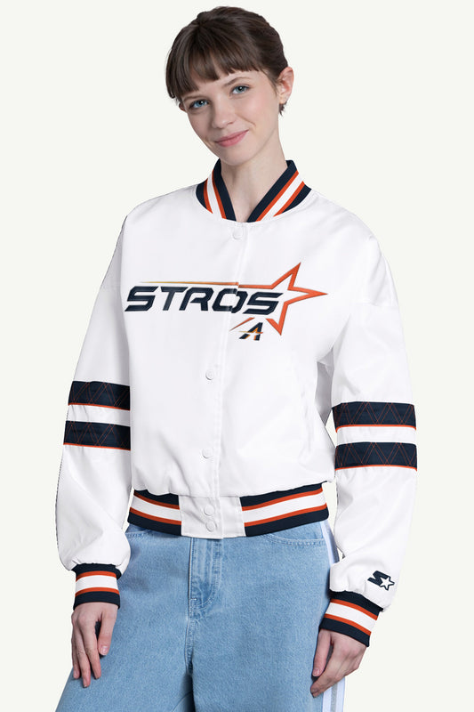 Starter Smart Buy | WOMENS HOUSTON ASTROS INTERCEPTION VARSITY JACKET