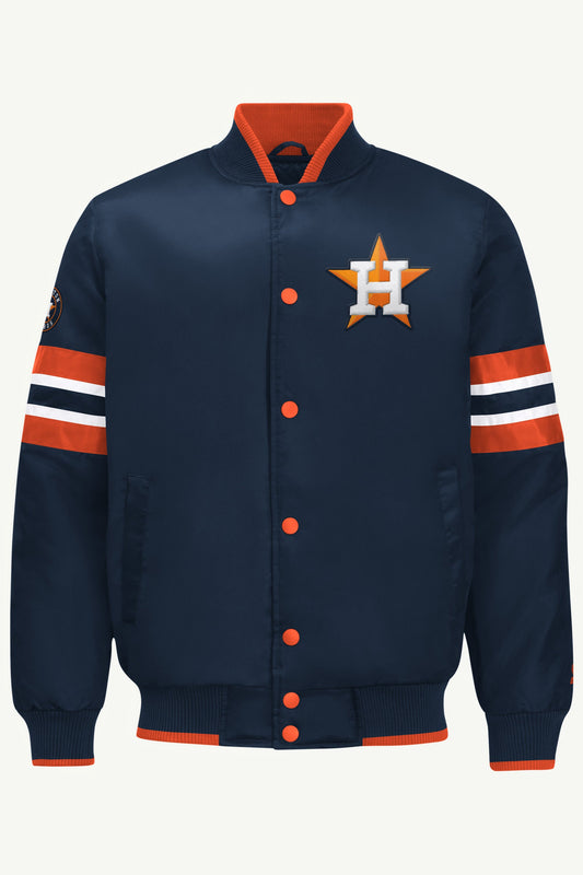 Starter Smart Buy | MENS HOUSTON ASTROS SATIN VARSITY JACKET