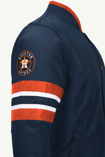 Starter Smart Buy | MENS HOUSTON ASTROS SATIN VARSITY JACKET
